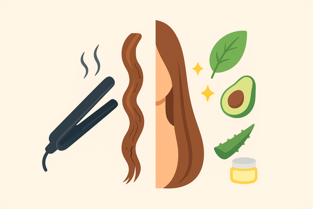 Heat Styling Damage: Natural Ways to Repair and Protect
