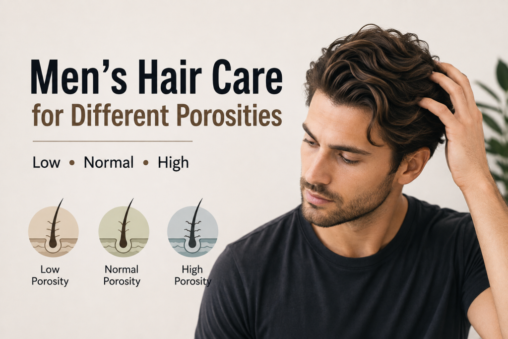 Men’s Hair Care for Different Porosities: Low, Normal, and High