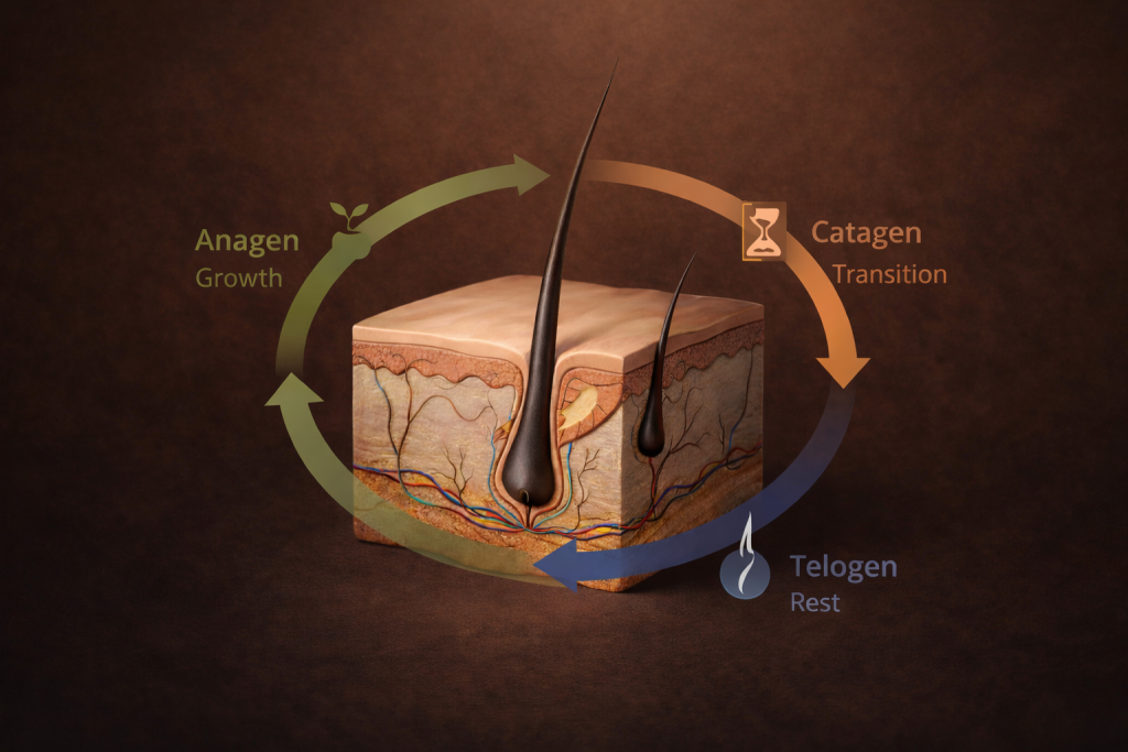 3 Stages of Hair Growth Cycle