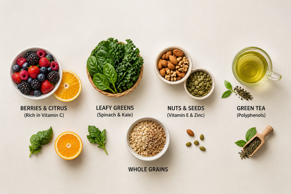 Antioxidants-Rich Diet In Preventing Hair Aging 