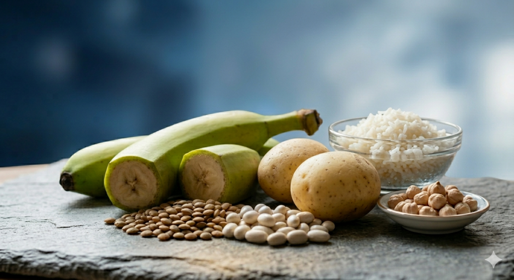There are four major types of resistant starch found in foods