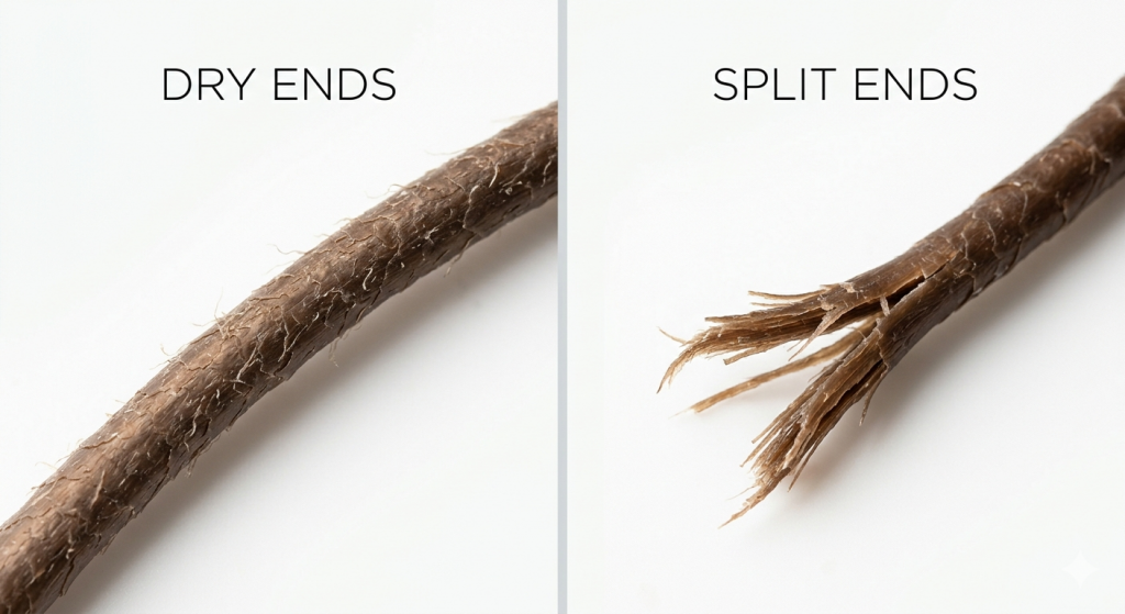 Split Ends vs Dry Ends
